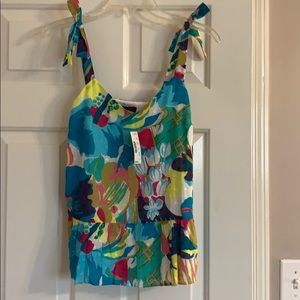 NWT J. Crew Vivid Tie Strap Tank Top